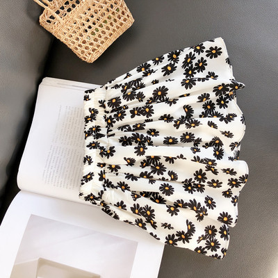 Καλοκαιρινή παιδική φούστα με ψηλή μέση και λουλουδάτο μοτίβο