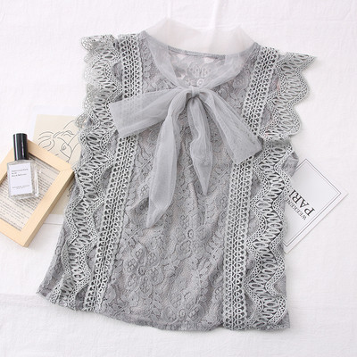 Eleganta sieviešu topus ar tilla un lenti