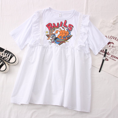 Uus mudel spordi naiste kleit trükiga - lai mudel