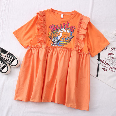 Uus mudel spordi naiste kleit trükiga - lai mudel