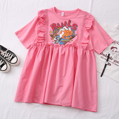 Uus mudel spordi naiste kleit trükiga - lai mudel