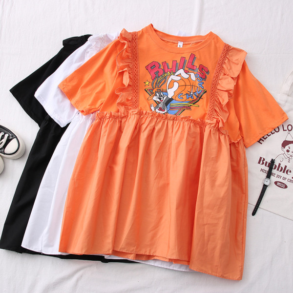 Uus mudel spordi naiste kleit trükiga - lai mudel