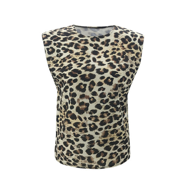 Vabaaja naiste loomamustri ja lühikeste varrukatega T-särk