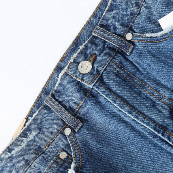 Női rövid farmerszoknya szegéllyel