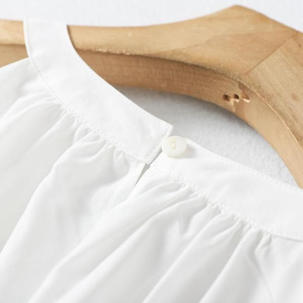 Bluza larga de dama cu maneci scurte si broderie