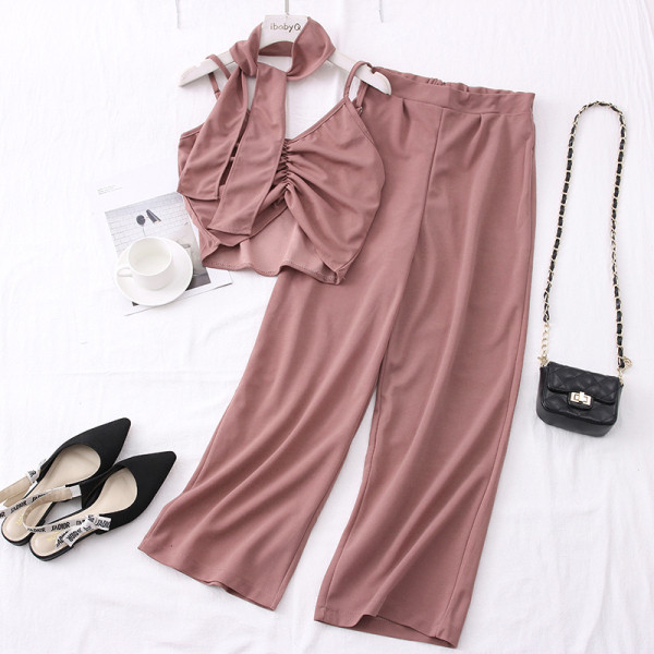 Uue mudeli naiste komplekt kahest osast topp + püksid