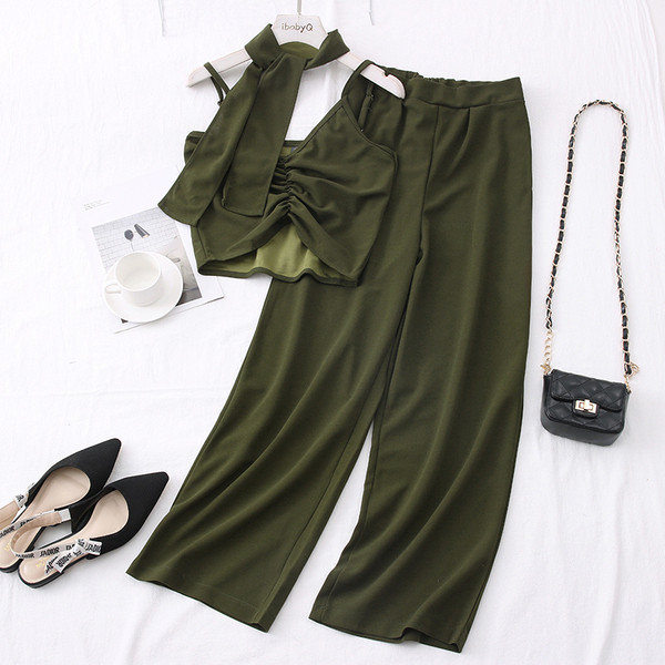 Uue mudeli naiste komplekt kahest osast topp + püksid