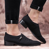 Kitsad meeste pidulikud tekstiilist kingad