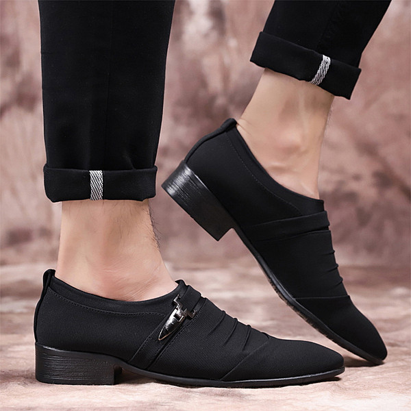 Kitsad meeste pidulikud tekstiilist kingad