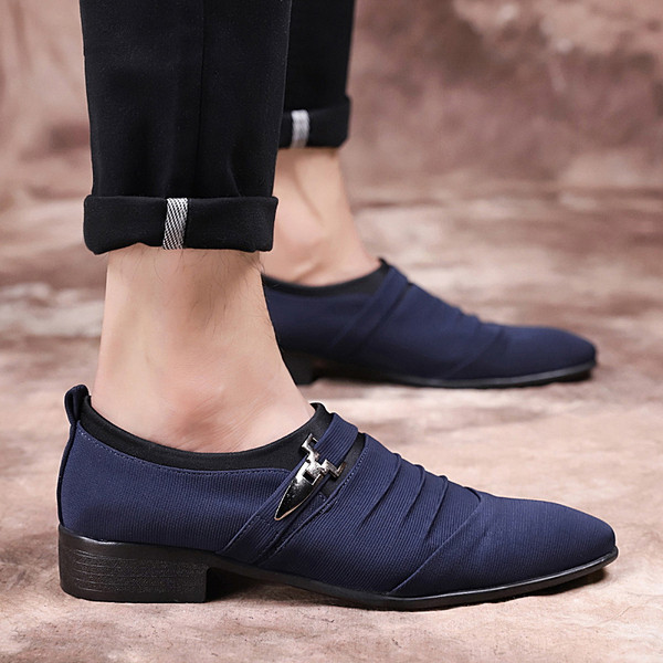 Kitsad meeste pidulikud tekstiilist kingad