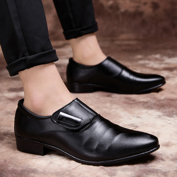 Eko-nahast meeste kingade teritatud mudel liimidega