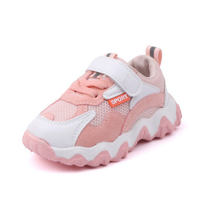 Adidași casual pentru copii pentru fete cu autocolant și talpă aspră