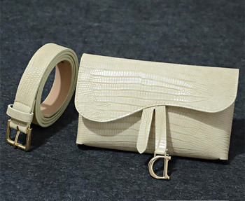 Нов модел дамски колан с малка чанта за кръста от еко кожа 