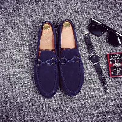 Ανδρικά επίσημα παπούτσια από οικολογικό σουέτ με επίπεδη σόλα