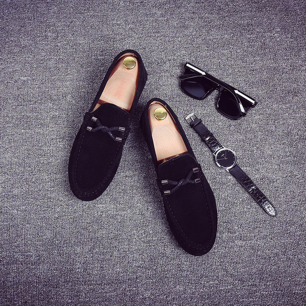 Ανδρικά επίσημα παπούτσια από οικολογικό σουέτ με επίπεδη σόλα