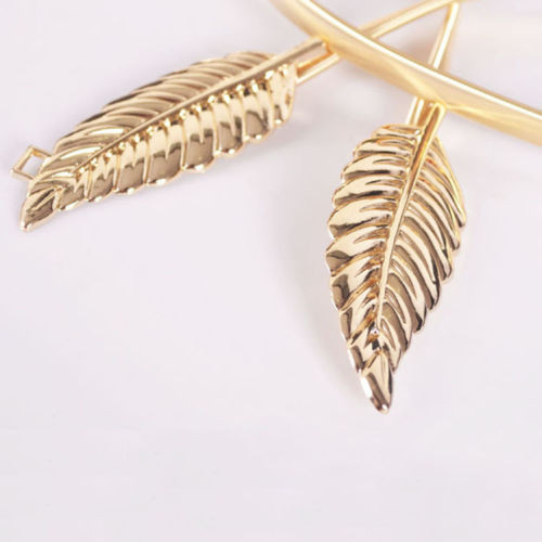 Metalinis elastingas moteriškas diržas su lapeliais