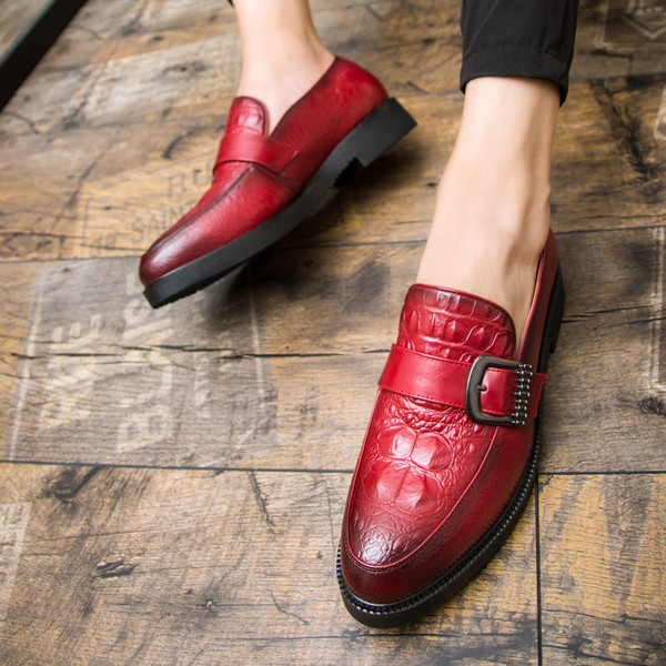 Svinīgi vīriešu apavi no eko ādas ar sprādzi