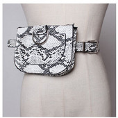 Σύγχρονη γυναικεία ζώνη με ζωικό τύπωμα από οικολογικό δέρμα