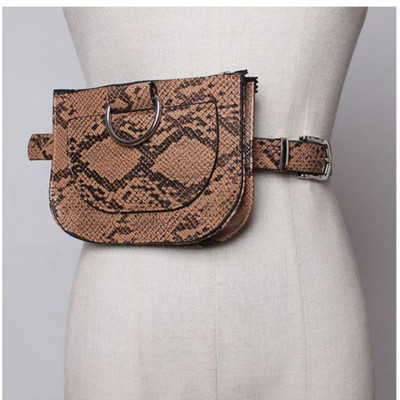 Σύγχρονη γυναικεία ζώνη με ζωικό τύπωμα από οικολογικό δέρμα