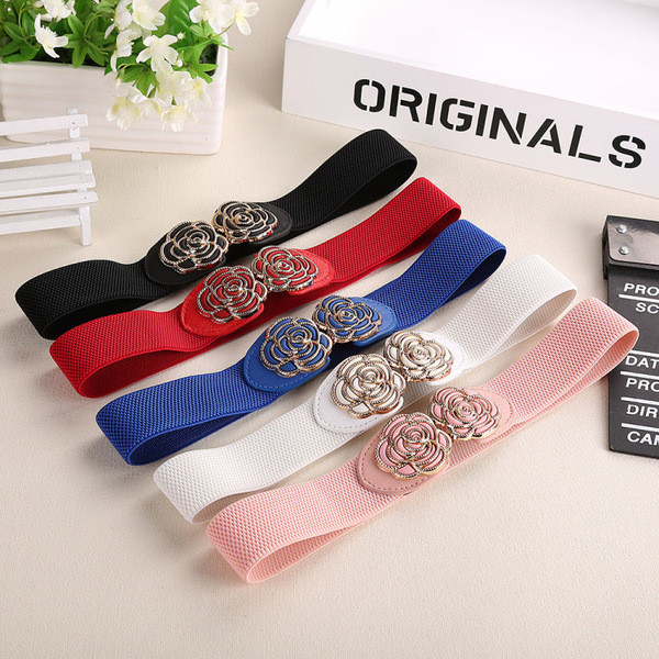 Jauna modeļa sieviešu elastīgā josta ar metāla stiprinājumu