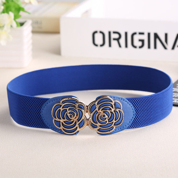 Jauna modeļa sieviešu elastīgā josta ar metāla stiprinājumu