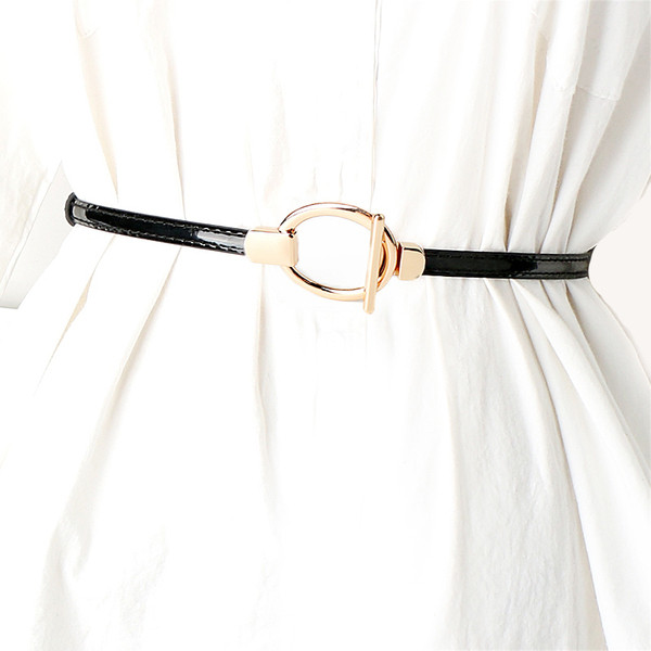 Kunstnahast metallist kinnitusega naiste vöö