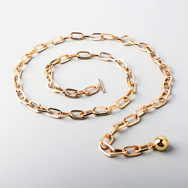 Νέο μοντέλο μεταλλική γυναικεία ζώνη σε ασημί και χρυσό χρώμα