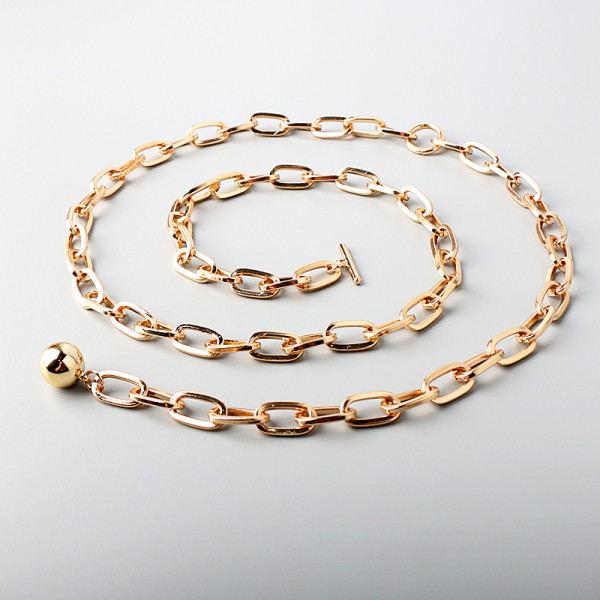 Νέο μοντέλο μεταλλική γυναικεία ζώνη σε ασημί και χρυσό χρώμα