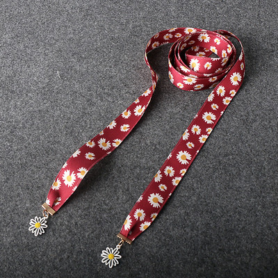 Új modell női szatén öv százszorszépekkel