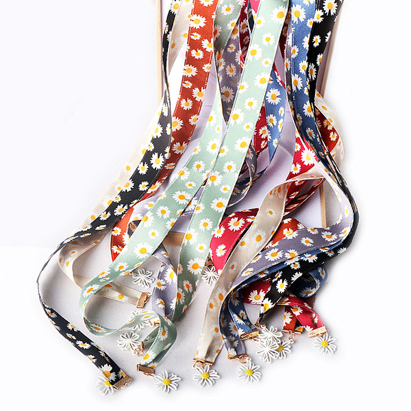 Új modell női szatén öv százszorszépekkel