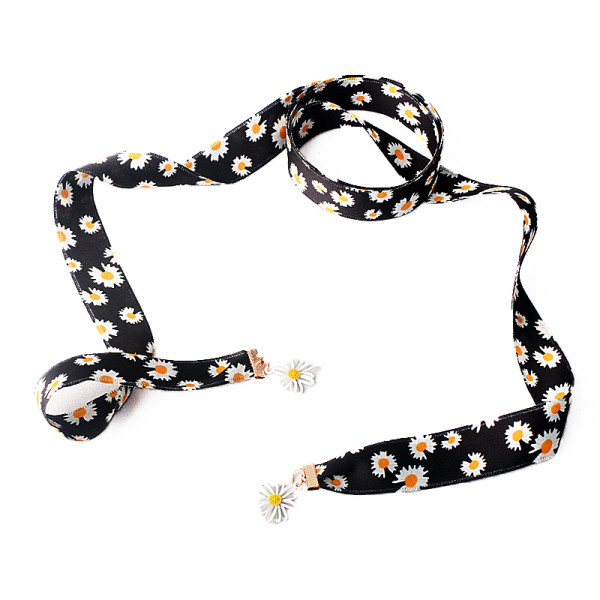 Új modell női szatén öv százszorszépekkel