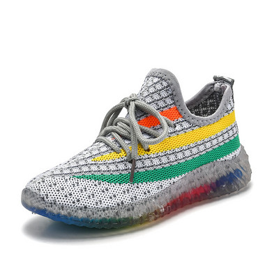 Tenisi casual copii din materiale textile colorate cu sireturi