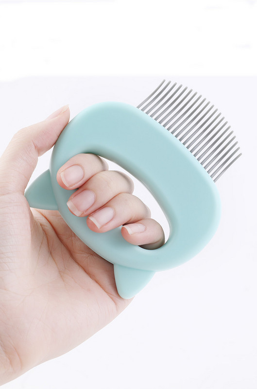Πλαστική χτένα με άκρη σιλικόνης για ξύσιμο μιας γάτας