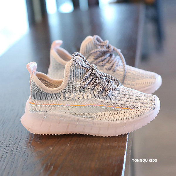 Tenisi casual pentru copii din material textil cu sireturi si talpa plata