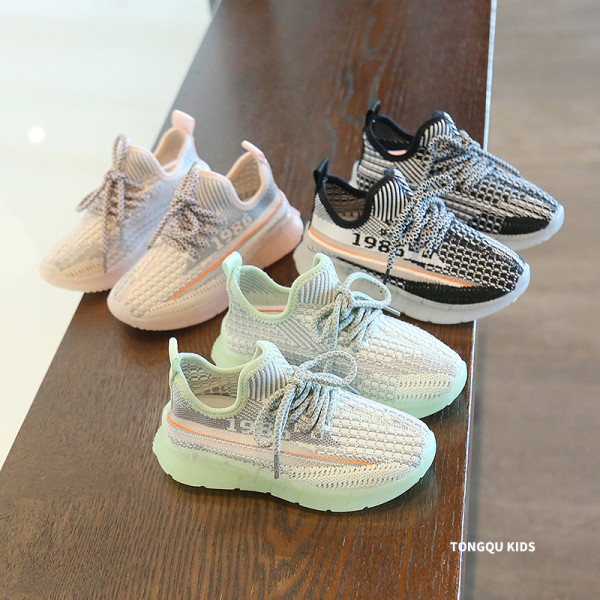 Tenisi casual pentru copii din material textil cu sireturi si talpa plata