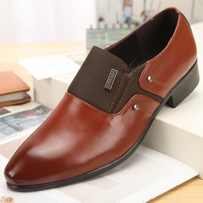 Pantofi formali barbatesti model ascutit cu talpa plate