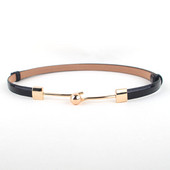 Eko bőrből készült, fém rögzítésű női öv