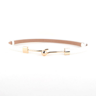 Eko bőrből készült, fém rögzítésű női öv