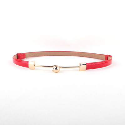 Eko bőrből készült, fém rögzítésű női öv