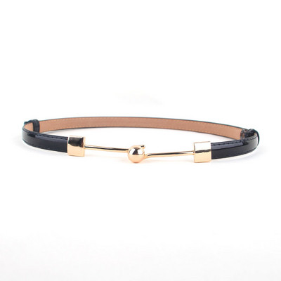 Eko bőrből készült, fém rögzítésű női öv