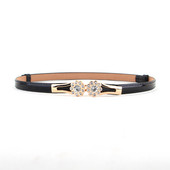 Moderna sieviešu eko-ādas josta - metāla sprādze