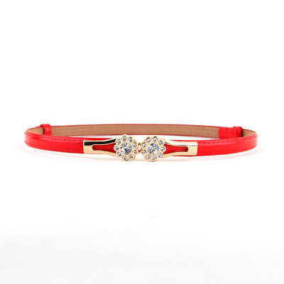 Moderna sieviešu eko-ādas josta - metāla sprādze