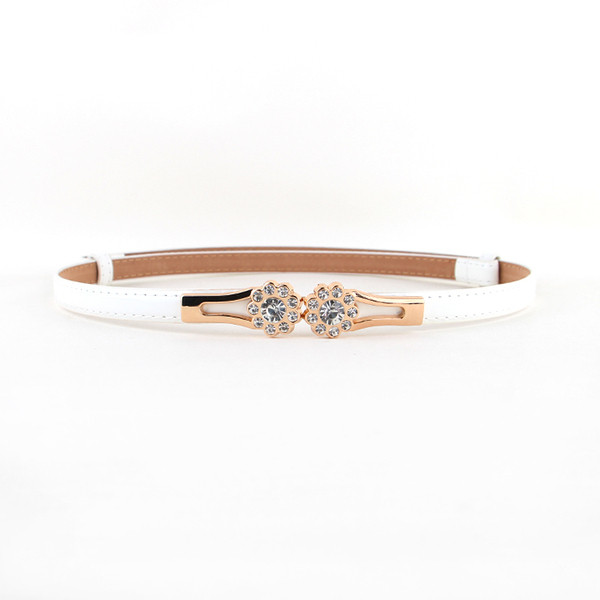 Moderna sieviešu eko-ādas josta - metāla sprādze