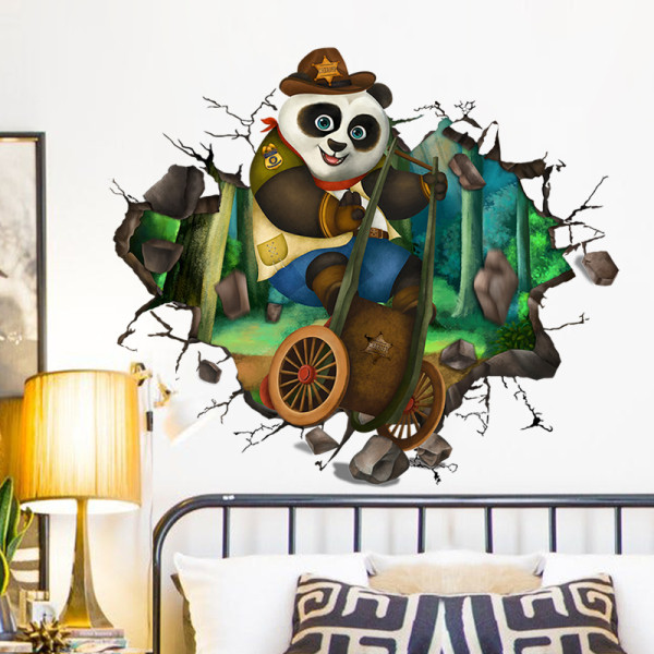 Παιδικό αυτοκόλλητο  με εφαρμογή panda κατάλληλο για παιδικό δωμάτιο