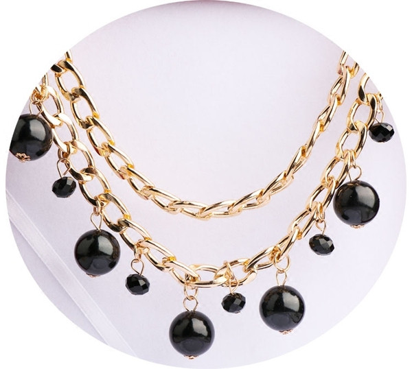 Jauna modeļa metāla sieviešu josta - ar pērlēm