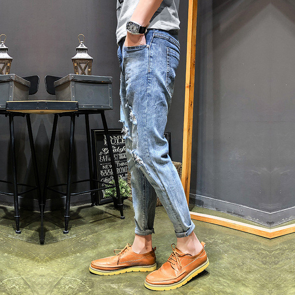 Blugi pentru bărbați, cu motive rupte