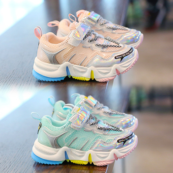 Tenisi casual pentru copii cu autocolant si cravate in doua culori