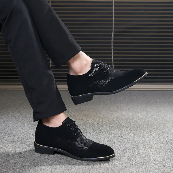 Pantofi formali barbatesti din piele intoarsa ecologica - model ascutit