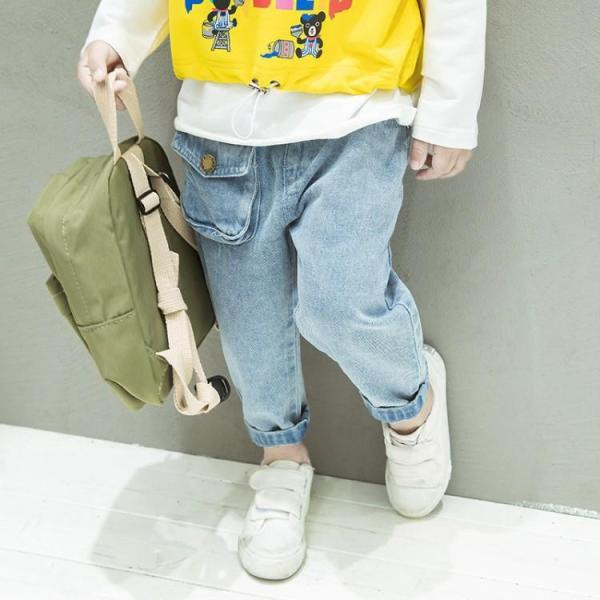 Blugi casual pentru copii potriviti pentru baieti cu buzunar