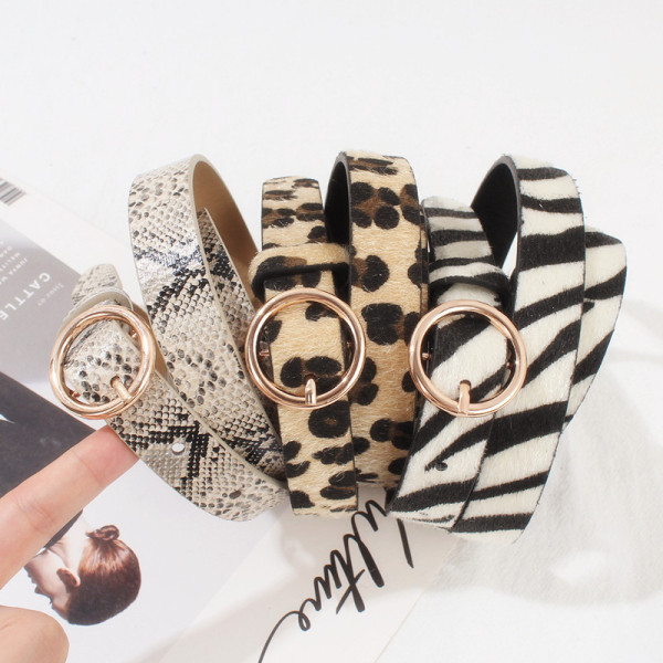 Moodne loomamustriga naiste vöö